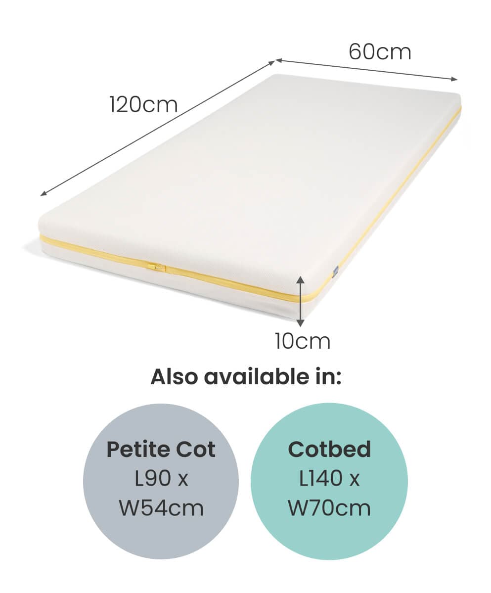 Mamas &amp; Papas Cot Mattresses Essential Airflow Fibre Small Cotbed and Cot Mattress