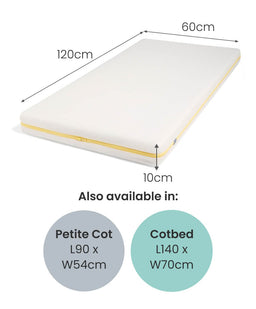 Mamas & Papas Cot Mattresses Essential Airflow Fibre Small Cotbed and Cot Mattress