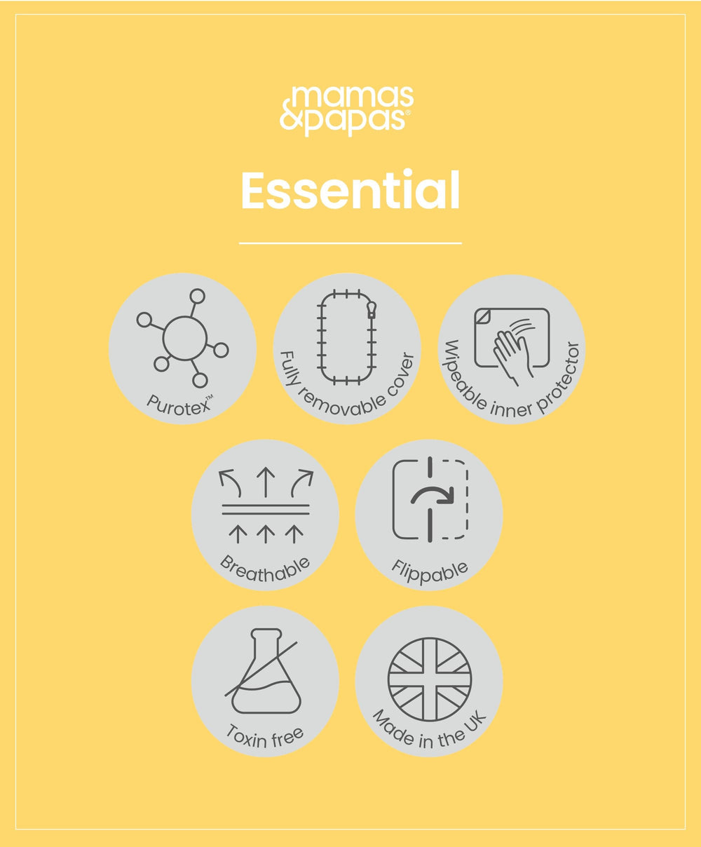 Mamas &amp; Papas Cot Mattresses Essential Airflow Pocket Spring Small Cotbed &amp; Cot Mattress