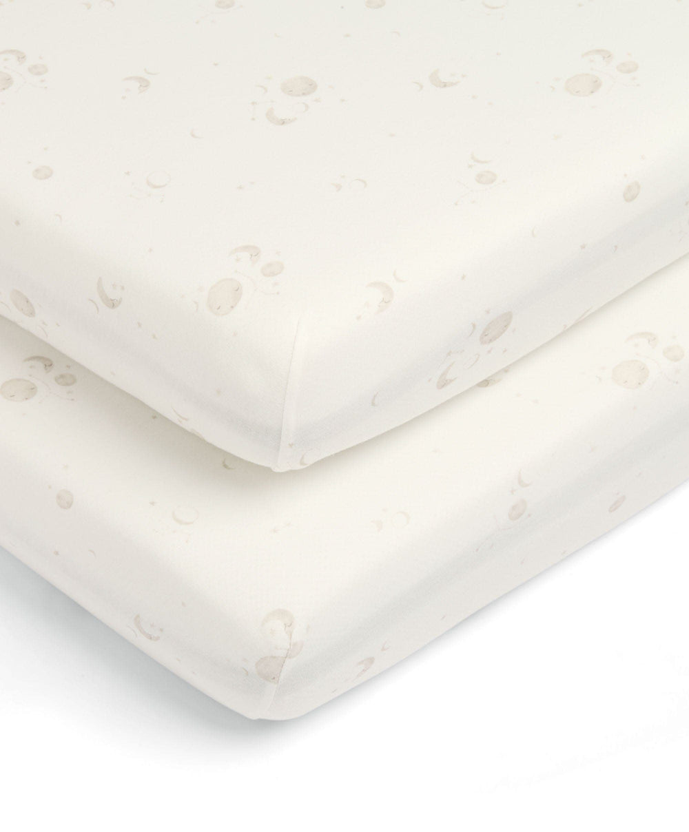 Mamas &amp; Papas Cot Sheets Cot Fitted Sheets Pack of 2 - Cosmic sky
