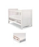 Mamas & Papas Cotbed Bundles Atlas Cotbed & Luxury Hybrid Twin Mattress Bundle - Nimbus White