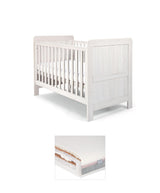 Mamas & Papas Cotbed Bundles Atlas Cotbed & Luxury Hybrid Twin Mattress Bundle - Nimbus White