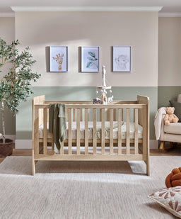Mamas & Papas Cotbed Bundles Atlas Cotbed & Premium Pocket Spring Mattress Bundle - Light Oak