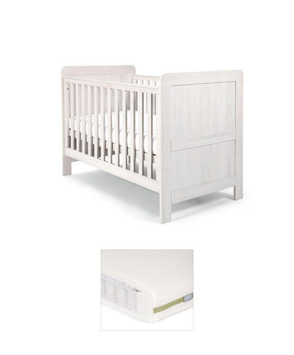 Mamas & Papas Cotbed Bundles Atlas Cotbed & Premium Pocket Spring Mattress Bundle - Nimbus White