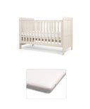 Mamas & Papas Cotbed Bundles Atlas Cotbed with Luxury Hybrid Twin Cotbed Mattress - Stone
