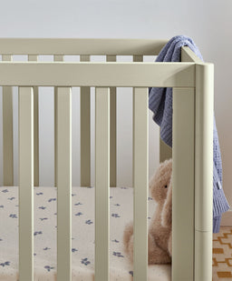 Mamas & Papas Cotbed Bundles Eryn Cotbed with Luxury Hybrid Twin Cotbed Mattress - Willow Green
