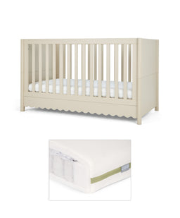 Mamas & Papas Cotbed Bundles Eryn Cotbed with Premium Pocket Spring Cotbed Mattress - Cashmere