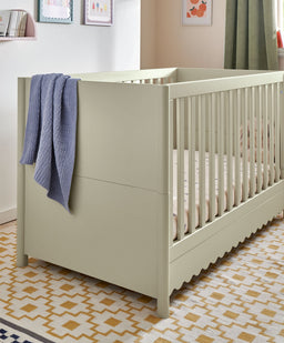 Mamas & Papas Cotbed Bundles Eryn Cotbed with Premium Pocket Spring Cotbed Mattress - Willow Green