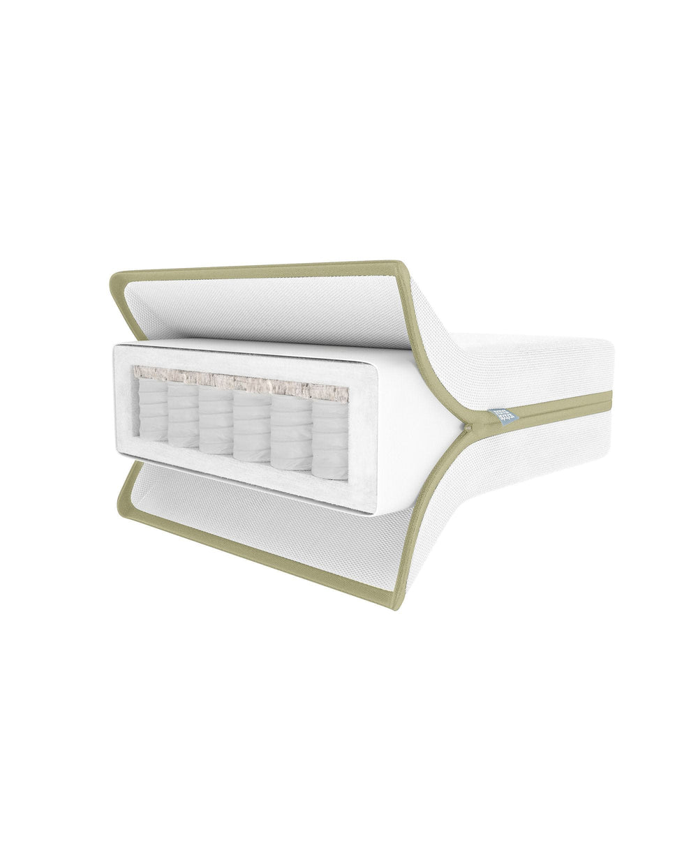Mamas &amp; Papas Cotbed Bundles Eryn Cotbed with Premium Pocket Spring Cotbed Mattress - Willow Green