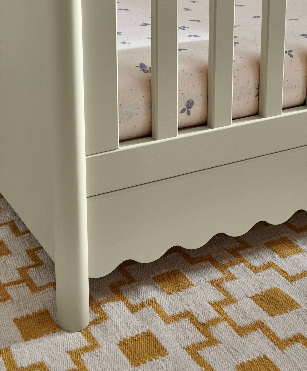 Mamas &amp; Papas Cotbed Bundles Eryn Cotbed with Premium Pocket Spring Cotbed Mattress - Willow Green