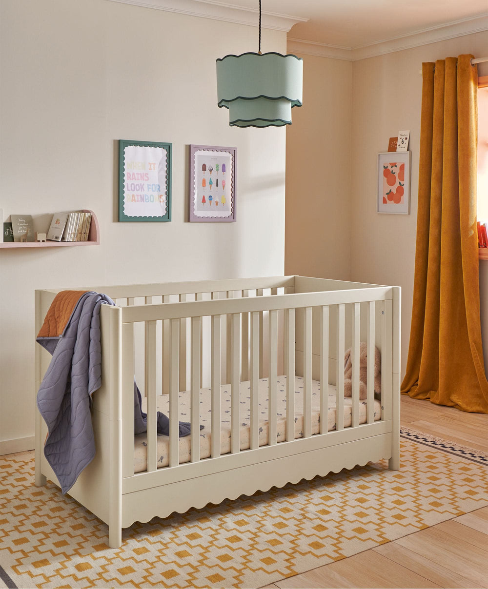 Mamas &amp; Papas Cotbed Bundles Eryn Cotbed with Signature Airflow Pocket Spring Cotbed Mattress - Cashmere