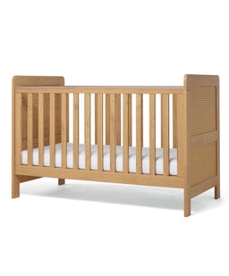 Mamas & Papas Cotbed Bundles Esna Cotbed & Essential Airflow Pocket Spring Cotbed Mattress Bundle - Rattan