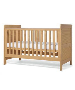 Mamas & Papas Cotbed Bundles Esna Cotbed & Essential Airflow Pocket Spring Cotbed Mattress Bundle - Rattan