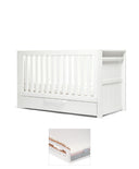 Mamas & Papas Cotbed Bundles Franklin Cotbed & Luxury Hybrid Twin Mattress Bundle - White Wash