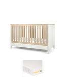 Mamas & Papas Cotbed Bundles Harwell Cotbed & Essential Airflow Pocket Spring Mattress Bundle - White