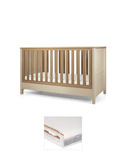 Mamas & Papas Cotbed Bundles Harwell Cotbed & Luxury Hybrid Twin Mattress Bundle - Cashmere