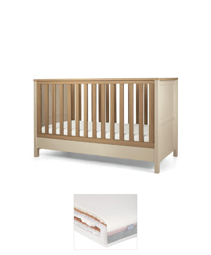 Mamas & Papas Cotbed Bundles Harwell Cotbed & Luxury Hybrid Twin Mattress Bundle - Cashmere