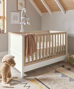 Mamas & Papas Cotbed Bundles Harwell Cotbed & Premium Pocket Spring Mattress Bundle - White