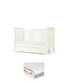 Mamas & Papas Cotbed Bundles Mia Cotbed & Luxury Hybrid Twin Mattress Bundle - White