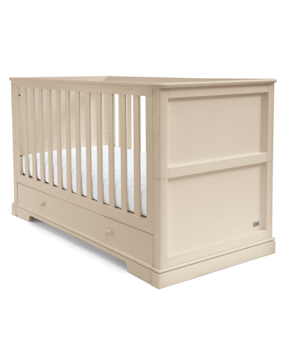 Mamas &amp; Papas Cotbed Bundles Oxford Cotbed &amp; Luxury Hybrid Twin Cotbed Mattress - Cashmere