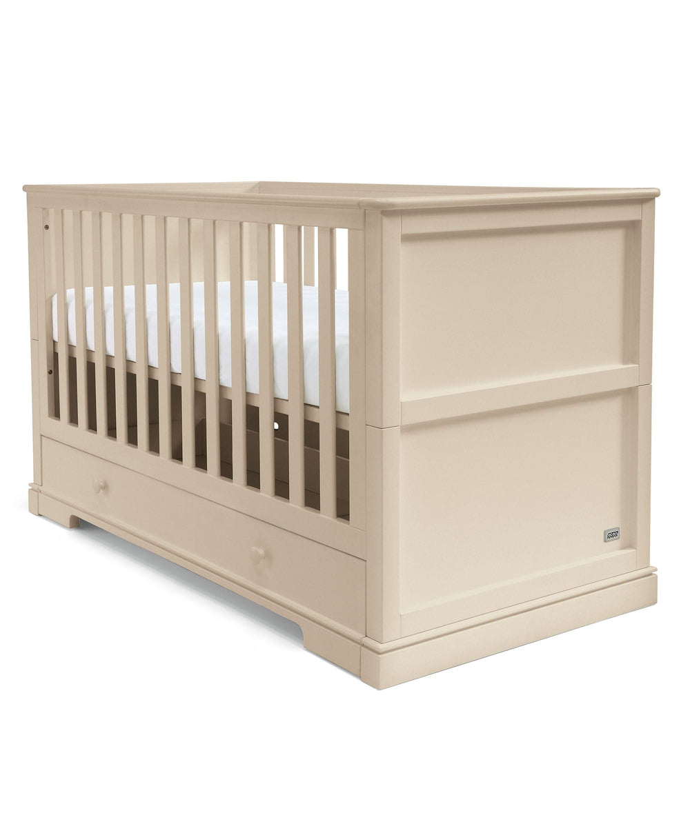 Mamas &amp; Papas Cotbed Bundles Oxford Cotbed &amp; Luxury Hybrid Twin Cotbed Mattress - Cashmere