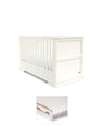 Mamas & Papas Cotbed Bundles Oxford Cotbed & Luxury Hybrid Twin Mattress Bundle - White