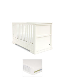 Mamas & Papas Cotbed Bundles Oxford Cotbed & Premium Pocket Spring Mattress Bundle - White