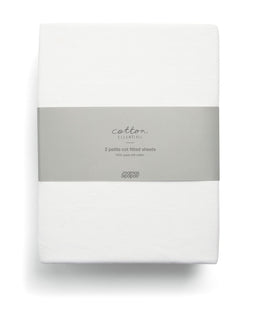 Mamas & Papas Cotbed Bundles Petite Cot Bundle with Essential Airflow Fibre Mattress (4 Pieces) - Pure White