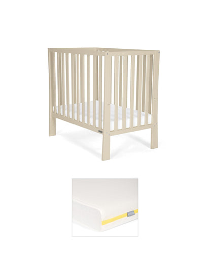 Mamas & Papas Cotbed Bundles Petite Cot Bundle with Essential Airflow Fibre Mattress - Cashmere
