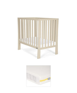 Mamas & Papas Cotbed Bundles Petite Cot Bundle with Essential Pocket Spring Mattress - Cashmere