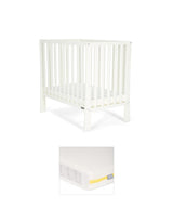 Mamas & Papas Cotbed Bundles Petite Cot Bundle with Essential Pocket Spring Mattress - Pure White