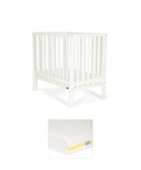Mamas & Papas Cotbed Bundles Petite Cot Bunlde with Essential Airflow Fibre Mattress - Pure White