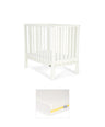 Mamas & Papas Cotbed Bundles Petite Cot Bunlde with Essential Airflow Fibre Mattress - Pure White