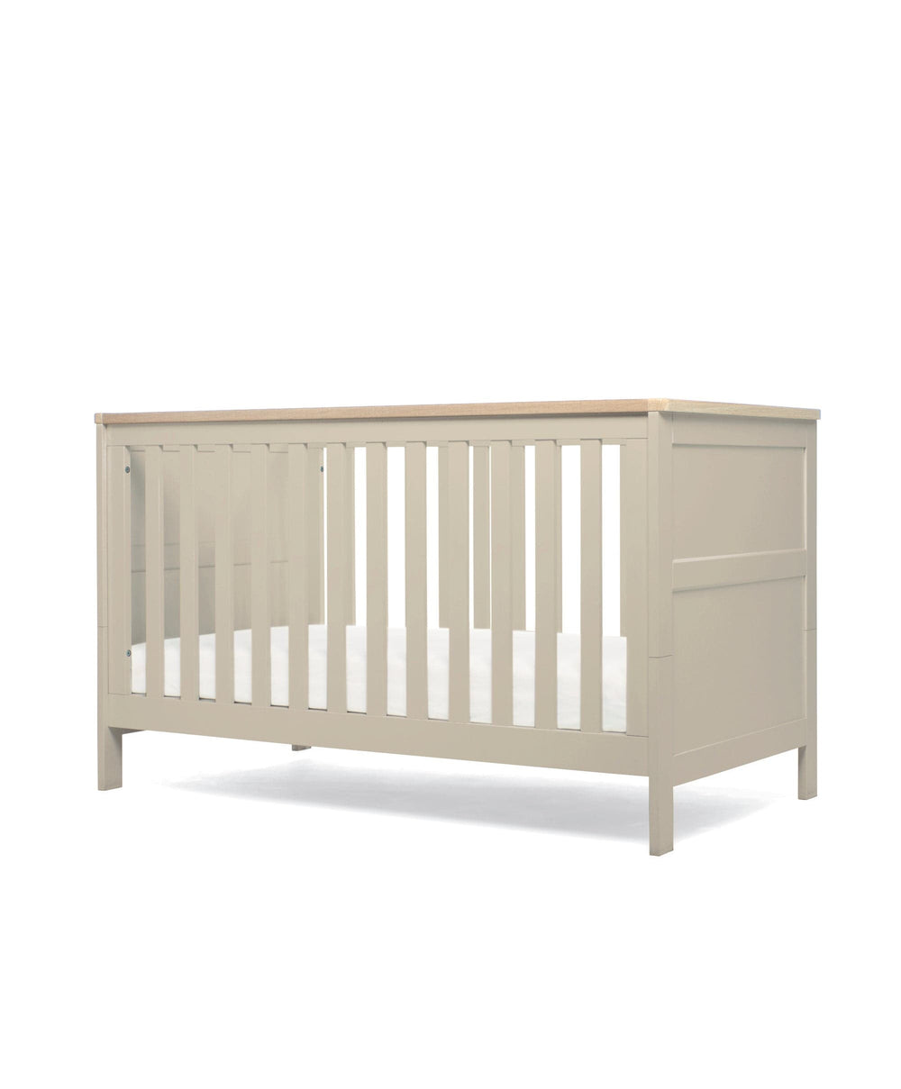 Mamas &amp; Papas Cotbed Bundles Wedmore 3 Piece Cotbed Range With Premium Dual Core Mattress  - Cashmere/Oak