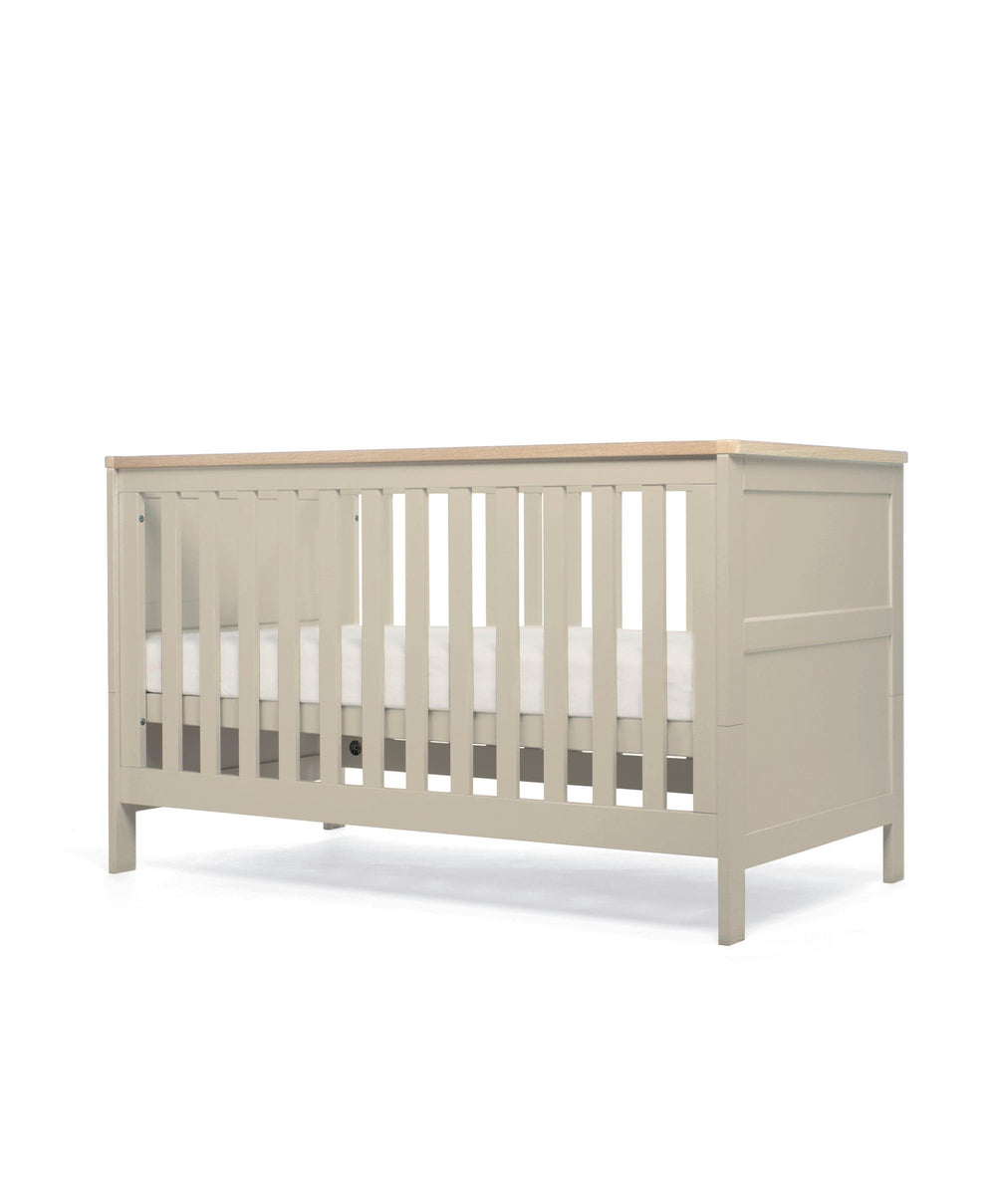 Mamas &amp; Papas Cotbed Bundles Wedmore 3 Piece Cotbed Range With Premium Dual Core Mattress  - Cashmere/Oak