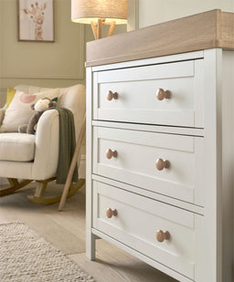 Mamas & Papas Cotbed Bundles Wedmore 3 Piece Cotbed Range with Premium Dual Core Mattress - White/Oak