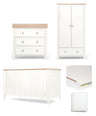 Mamas & Papas Cotbed Bundles Wedmore 3 Piece Cotbed Range with Premium Dual Core Mattress - White/Oak
