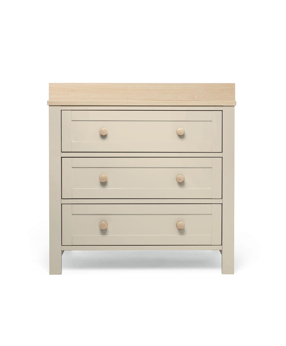 Mamas &amp; Papas Cotbed Bundles Wedmore 3 Piece Small Cotbed Range With Premium Dual Core Mattress  - Cashmere/Oak