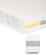 Mamas & Papas Cotbed Mattresses Essential Airflow Pocket Spring Cotbed Mattress & Fitted Sheets (2 Pack) - White