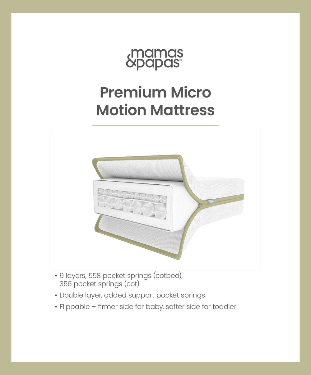 Mamas &amp; Papas Cotbed Mattresses Premium Dual Core+ Cotbed Mattress