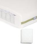 Mamas & Papas Cotbed Mattresses Premium Pocket Spring Cotbed Mattress & Anti-Allergy Quilted Mattress Protector Bundle