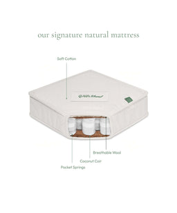Mamas & Papas Cotbed Mattresses The Little Green Sheep Natural Sprung Cot Bed Mattress
