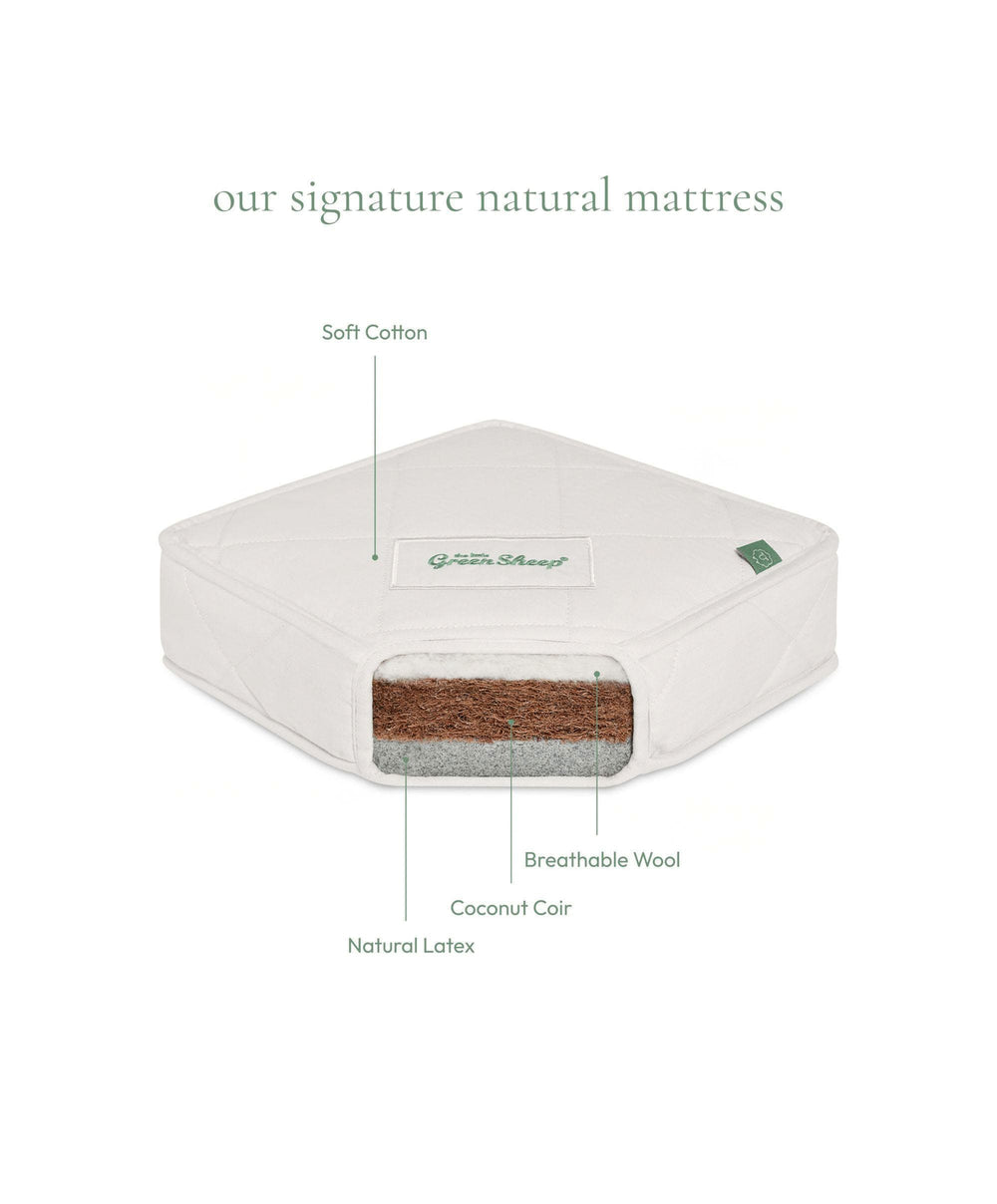 Mamas &amp; Papas Cotbed Mattresses The Little Green Sheep Natural Twist Cot Bed Mattress