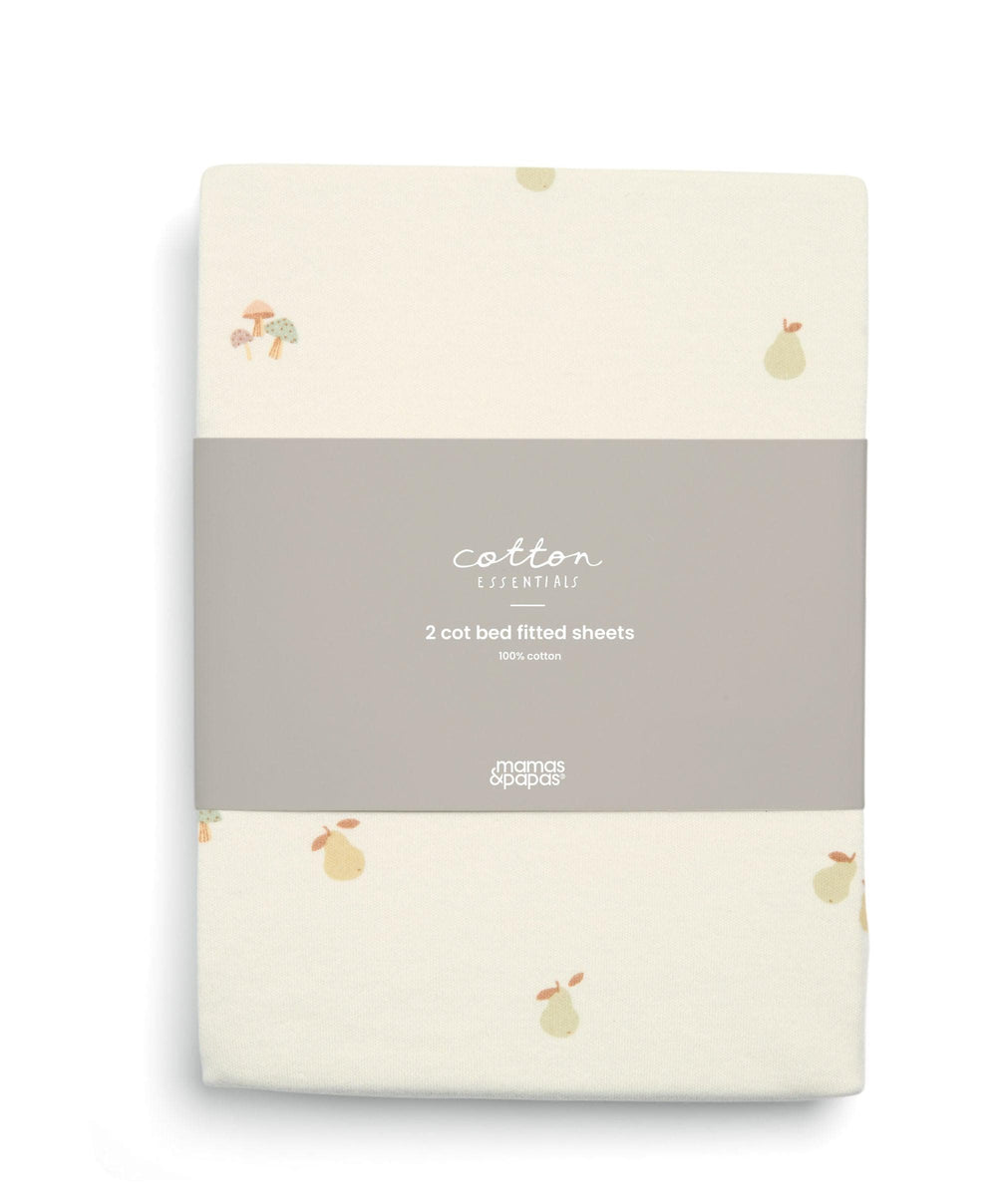 Mamas &amp; Papas Cotbed Sheets Cotbed Fitted Sheet (Pack of 2) - Woodland Print