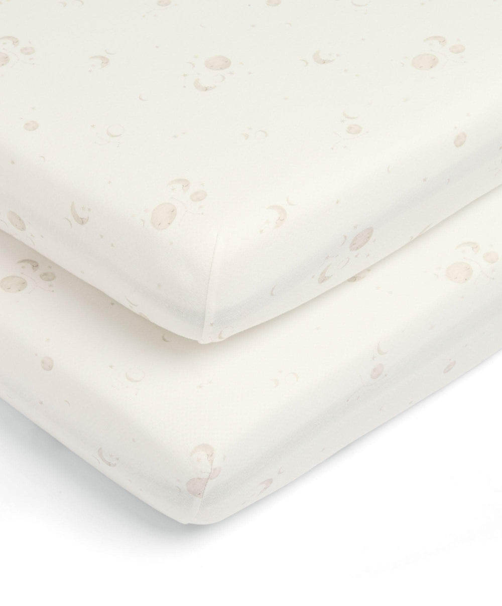 Mamas &amp; Papas Cotbed Sheets Cotbed Fitted Sheets (2 pack) - Cosmic Sky