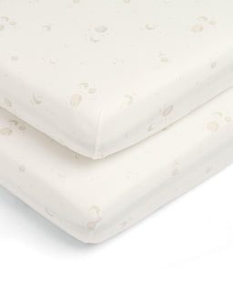 Mamas & Papas Cotbed Sheets Cotbed Fitted Sheets (2 pack) - Cosmic Sky