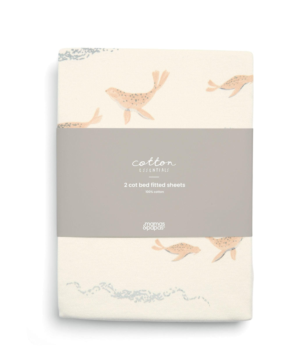 Mamas &amp; Papas Cotbed Sheets Cotbed Fitted Sheets (pack of 2) - Seals