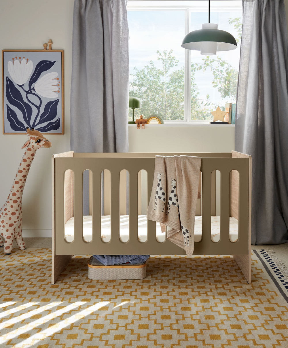 Mamas &amp; Papas Cots Vyne Cot - Mocha/Oak