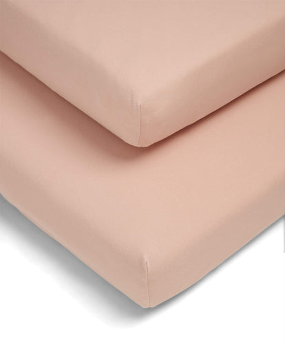 Mamas & Papas Cotton Essentials Cotbed Fitted Sheets (2 pack) - Terracotta