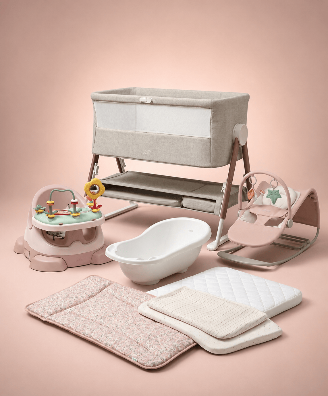 Mamas & Papas Cradle Newborn Essentials Bundle (7 Pieces) - Blush